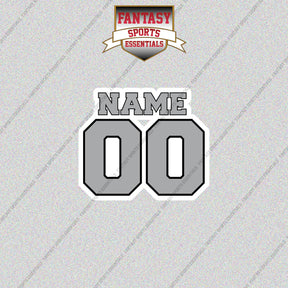 Las Vegas Raiders Personalized Current Name and Number Glossy Stickers