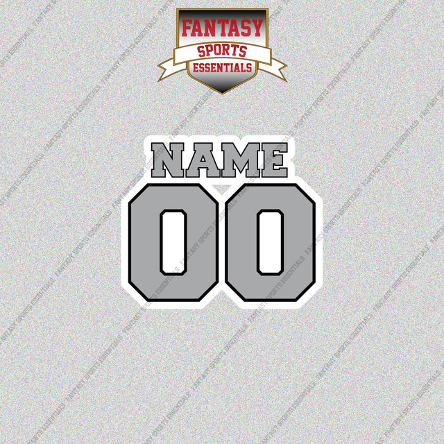 Las Vegas Raiders Personalized Current Name and Number Glossy Stickers