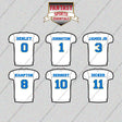 Los Angeles Chargers 2025 Away Jersey Glossy Stickers (Choose Your Player) Page 1