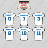 Los Angeles Chargers 2025 Away Jersey Glossy Stickers (Choose Your Player) Page 1