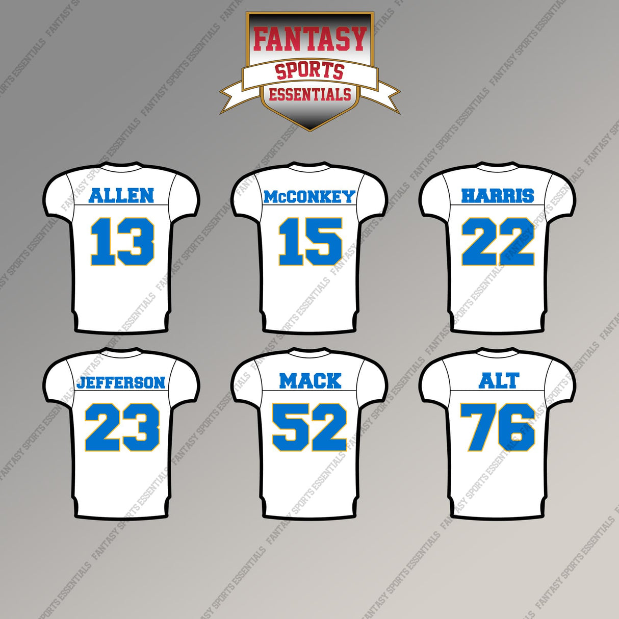 Los Angeles Chargers 2025 Away Jersey Magnets (Choose Your Player) Page 2