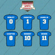 Los Angeles Chargers 2025 Home Jersey Car Decals (Choose Your Player) Page 1