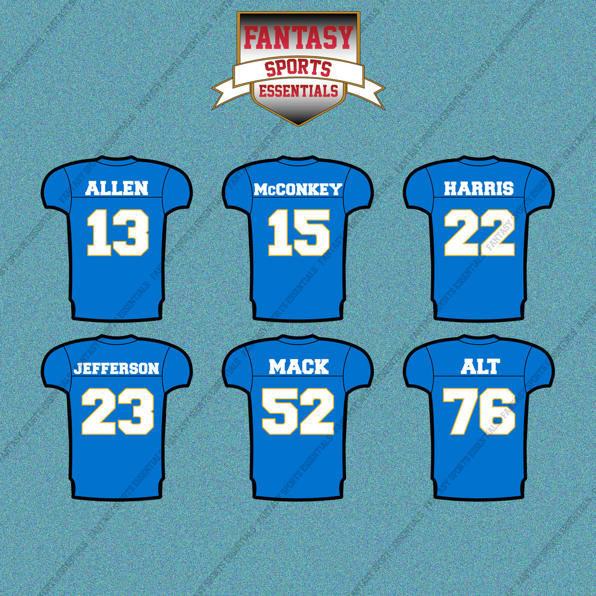 Los Angeles Chargers 2025 Home Jersey Car Decals (Choose Your Player) Page 2
