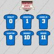Los Angeles Chargers 2025 Home Jersey Glossy Stickers (Choose Your Player) Page 1