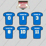 Los Angeles Chargers 2025 Home Jersey Glossy Stickers (Choose Your Player) Page 1