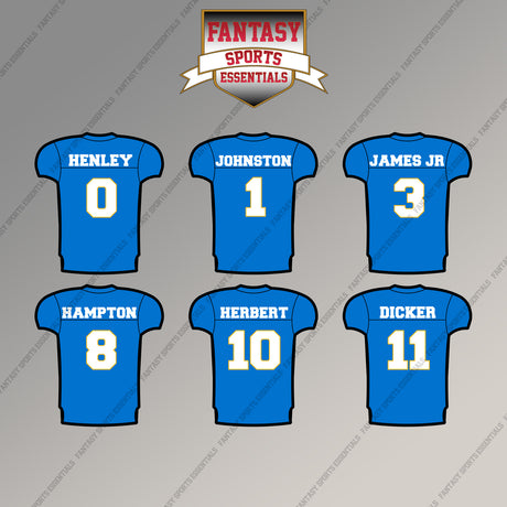 Los Angeles Chargers 2025 Home Jersey Magnets (Choose Your Player) Page 1