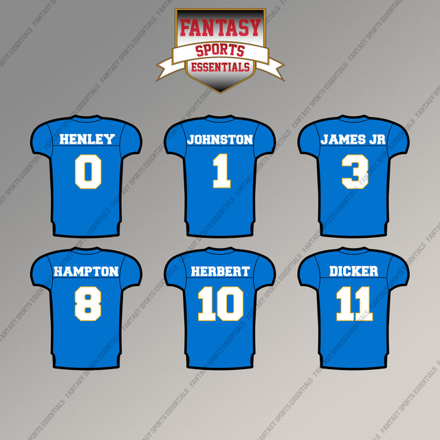 Los Angeles Chargers 2025 Home Jersey Magnets (Choose Your Player) Page 1