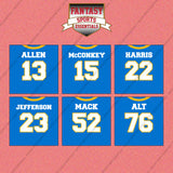 Los Angeles Chargers 2025 Home Jersey Wall Art Prints (Choose Your Player) Page 2