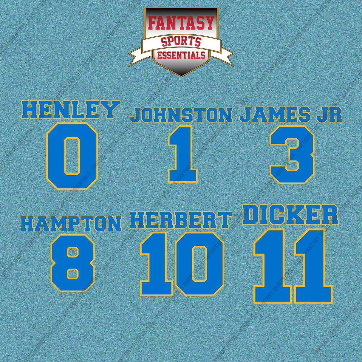 Los Angeles Chargers 2025 Name and Number Car Decals (Choose Your Player) Page 1