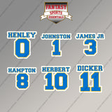 Los Angeles Chargers 2025 Name and Number Magnets (Choose Your Player) Page 1