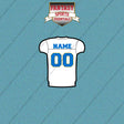 Los Angeles Chargers Personalized Current Away Jersey Car Decals