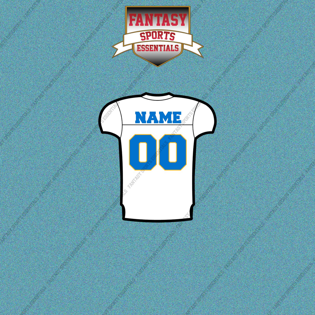 Los Angeles Chargers Personalized Current Away Jersey Car Decals