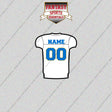 Los Angeles Chargers Personalized Current Away Jersey Glossy Stickers