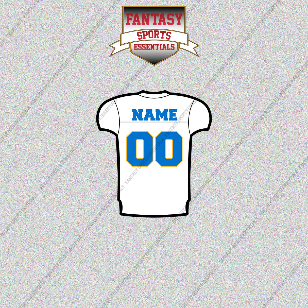 Los Angeles Chargers Personalized Current Away Jersey Glossy Stickers
