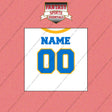 Los Angeles Chargers Personalized Current Away Jersey Wall Art Prints