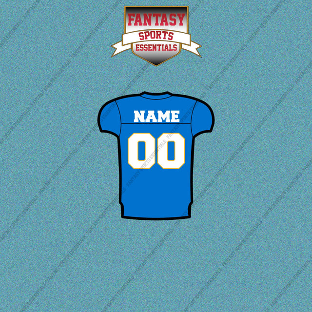 Los Angeles Chargers Personalized Current Home Jersey Car Decals