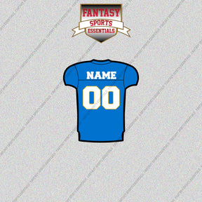 Los Angeles Chargers Personalized Current Home Jersey Glossy Stickers