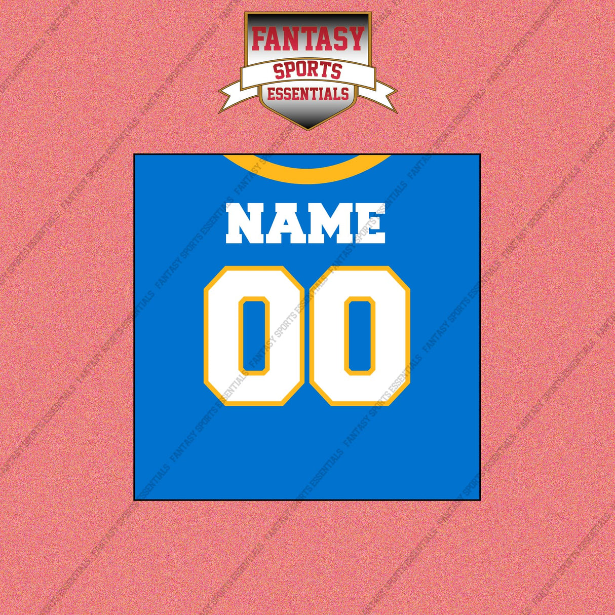 Los Angeles Chargers Personalized Current Home Jersey Wall Art Prints