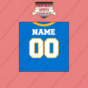 Los Angeles Chargers Personalized Current Home Jersey Wall Art Prints