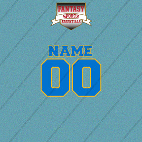 Los Angeles Chargers Personalized Current Name and Number Car Decals