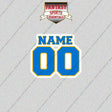 Los Angeles Chargers Personalized Current Name and Number Glossy Stickers