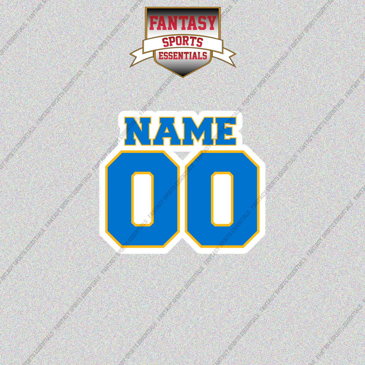 Los Angeles Chargers Personalized Current Name and Number Glossy Stickers