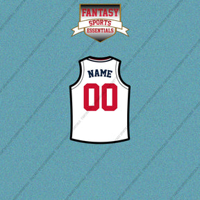 Los Angeles Clippers Personalized Current Away Jersey Car Decals