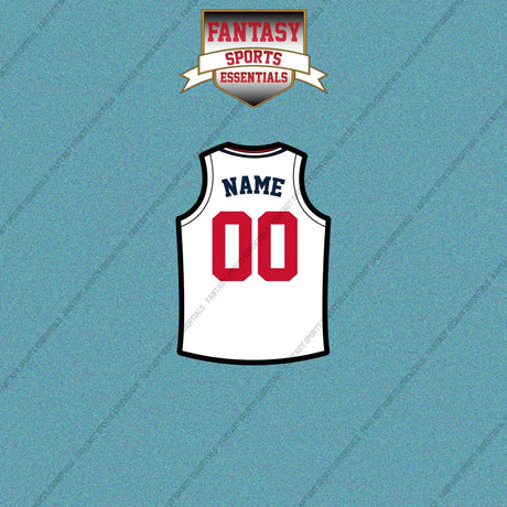 Los Angeles Clippers Personalized Current Away Jersey Car Decals