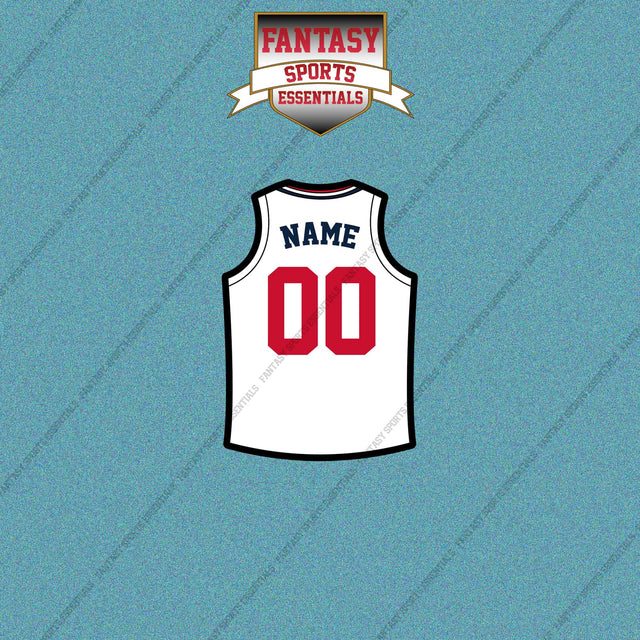 Los Angeles Clippers Personalized Current Away Jersey Car Decals