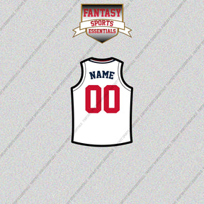 Los Angeles Clippers Personalized Current Away Jersey Glossy Stickers