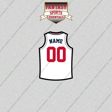 Los Angeles Clippers Personalized Current Away Jersey Glossy Stickers