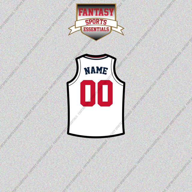 Los Angeles Clippers Personalized Current Away Jersey Glossy Stickers