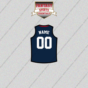 Los Angeles Clippers Personalized Current Home Jersey Glossy Stickers