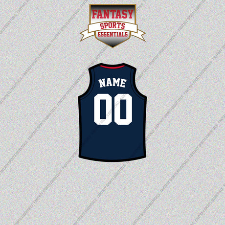 Los Angeles Clippers Personalized Current Home Jersey Glossy Stickers