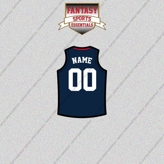 Los Angeles Clippers Personalized Current Home Jersey Glossy Stickers