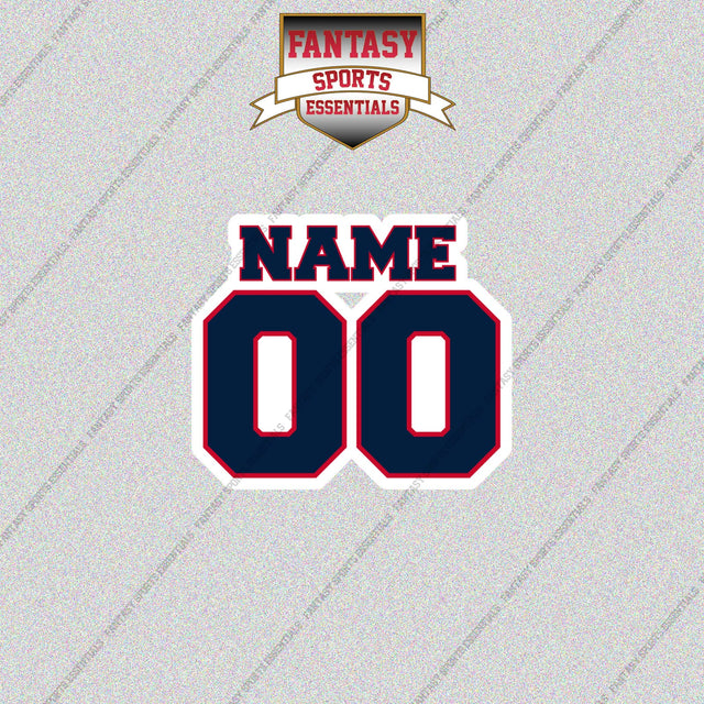 Los Angeles Clippers Personalized Current Name and Number Glossy Stickers