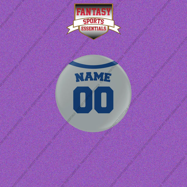 Los Angeles Dodgers Personalized Current Away Jersey Buttons