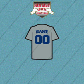 Los Angeles Dodgers Personalized Current Away Jersey Car Decals