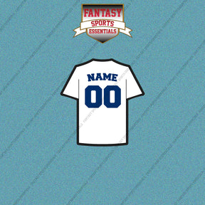 Los Angeles Dodgers Personalized Current Home Jersey Car Decals