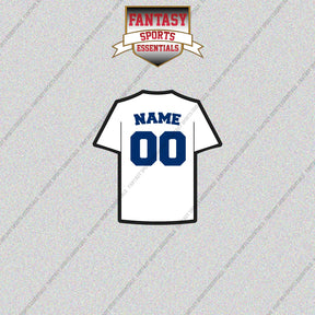 Los Angeles Dodgers Personalized Current Home Jersey Glossy Stickers