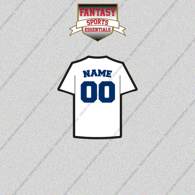 Los Angeles Dodgers Personalized Current Home Jersey Glossy Stickers