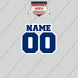Los Angeles Dodgers Personalized Current Name and Number Glossy Stickers