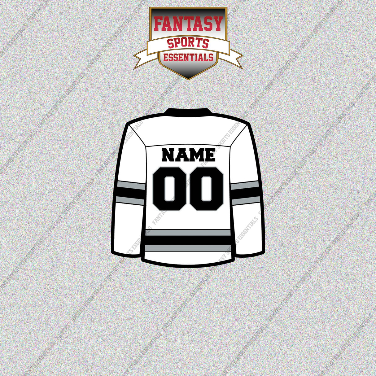 Los Angeles Kings Personalized Current Away Jersey Glossy Stickers