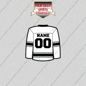 Los Angeles Kings Personalized Current Away Jersey Glossy Stickers