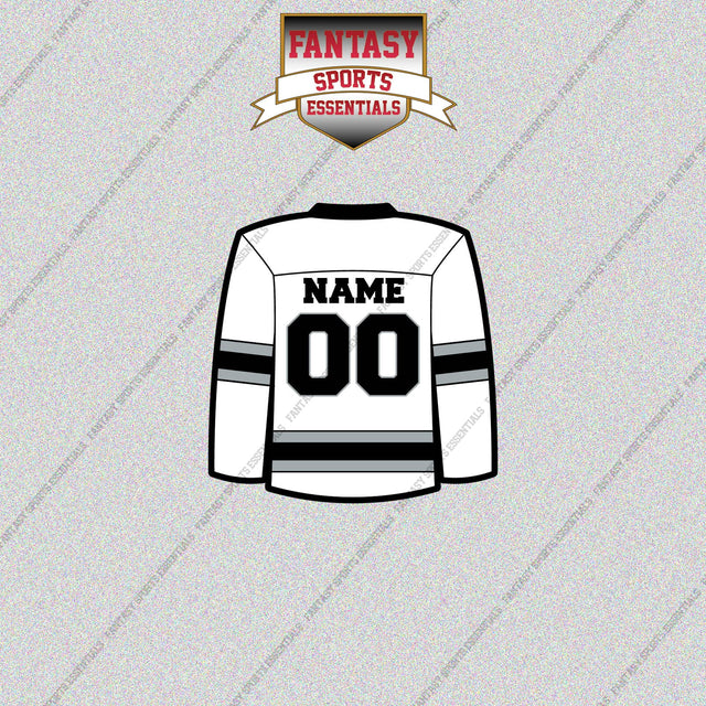 Los Angeles Kings Personalized Current Away Jersey Glossy Stickers