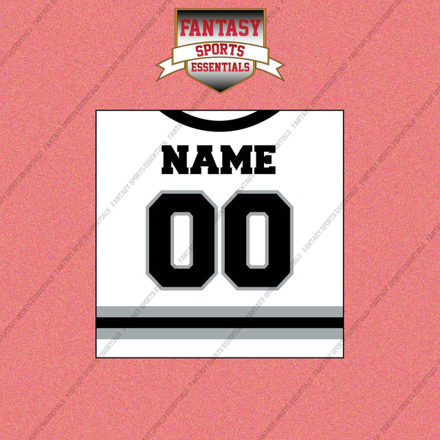 Los Angeles Kings Personalized Current Away Jersey Wall Art Prints