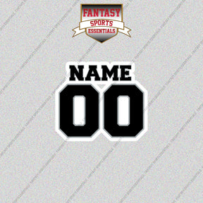 Los Angeles Kings Personalized Current Name and Number Glossy Stickers