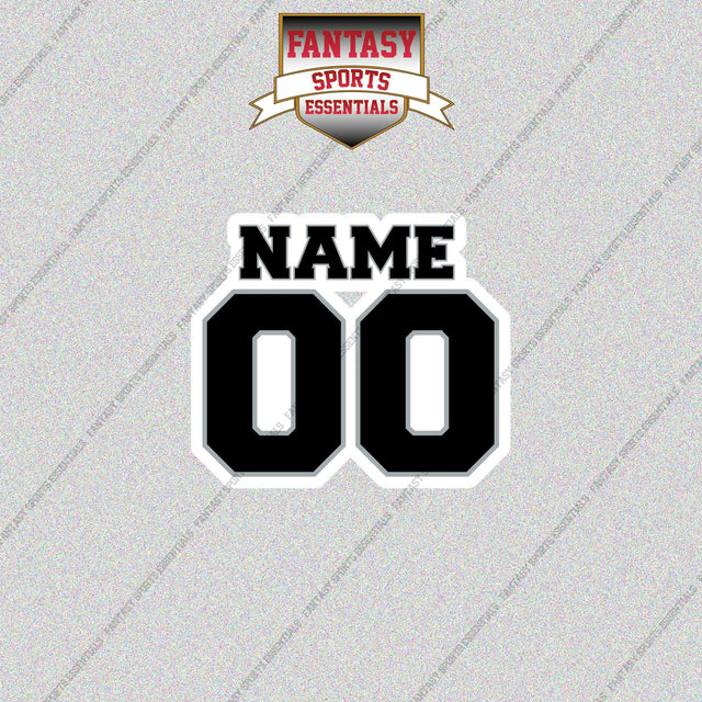 Los Angeles Kings Personalized Current Name and Number Glossy Stickers