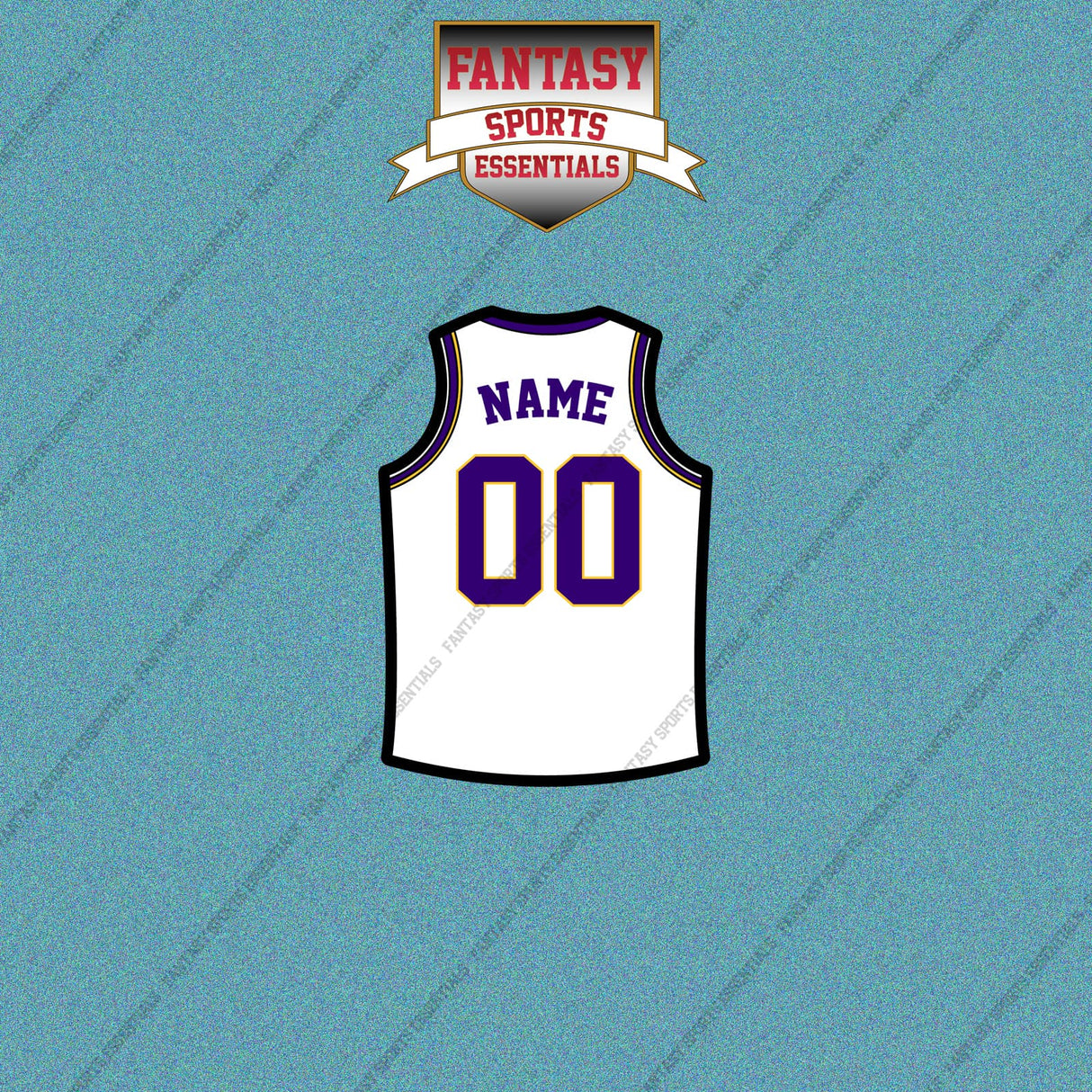 Los Angeles Lakers Personalized Current Away Jersey Car Decals