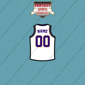 Los Angeles Lakers Personalized Current Away Jersey Car Decals